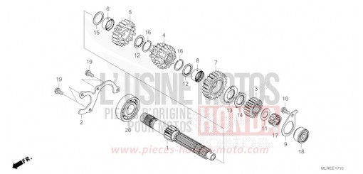 TRANSMISSION (MAINSHAFT) CB500FAR de 2024